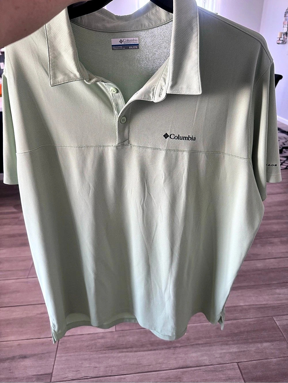 Columbia Men's Polo Golf Shirt in Green Size XXL/2TG Like New